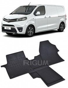 Toyota Proace II, Van, fabricat din 01.2016 - Prezent, 2 Locuri, set covorase auto dedicate, din cauciuc 100% Premium accesorii pentru autoturismul tau - masina v153844