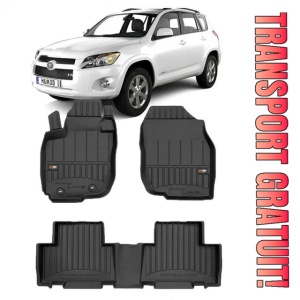 Toyota Rav4 III Din 02.2006 - 02.2013, Suv , Set Covorase Auto Tip Tavita Premium 3D, din cauciuc