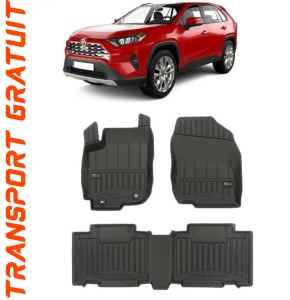 Toyota Rav4 IV, Suv, Din 03.2016 - 12.2019 , Set Covorase Auto Tip Tavita Premium 3D, din cauciuc accesorii pentru autoturismul tau - masina v66561