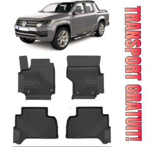Volkswagen Amarok Din 08.2010 - Prezent, Pick-Up, Cabina Dubla , Set Covorase Auto Tip Tavita Premium 3D, din cauciuc