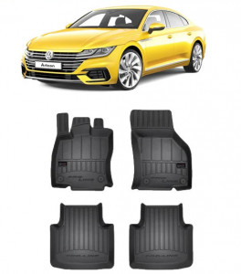 Volkswagen Arteon, Sedan, Din 06.2017 - Prezent , Set Covorase Auto Tip Tavita Premium 3D, din cauciuc accesorii pentru autoturismul tau - masina v171127