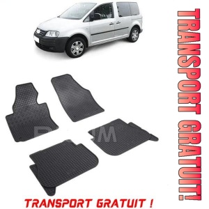 Volkswagen Caddy, Van, fabricat din 2004 - 10.2020, 5 Locuri, set covorase auto dedicate, din cauciuc 100% Premium - Transport Gratuit