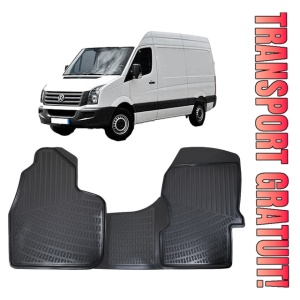 Volkswagen Crafter I 2006-2017 Set 2 covorase auto din cauciuc tip tavita premium line 3D