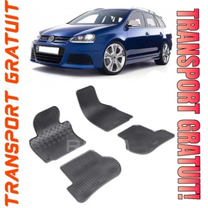 Volkswagen Golf 5, Combi, fabricat din 10.2003 - 2008, set covorase auto dedicate, din cauciuc 100% Premium