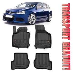 Volkswagen Golf 5 Din 10.2003 - 2008, Combi , Set Covorase Auto Tip Tavita Premium 3D, din cauciuc