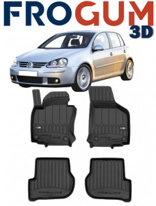 Volkswagen Golf 5 Din 10.2003 - 2008, Hatchback , Set Covorase Auto Tip Tavita Premium 3D, din cauciuc accesorii pentru autoturismul tau - masina v161951