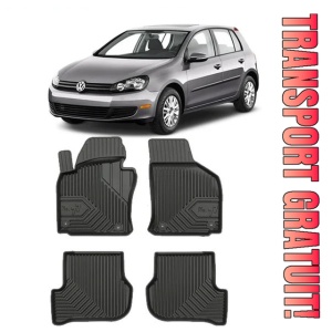 Volkswagen Golf 6 Din 06.2007 - 08.2013, Combi , Set Covorase Auto Tip Tavita Premium 3D, din cauciuc