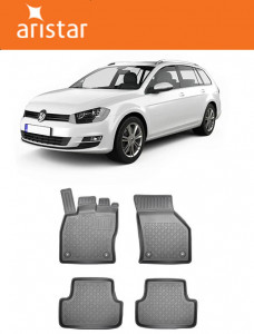 Volkswagen Golf 7, Combi, Din 09.2013 - 06.2020 , Set Covorase Auto Tip Tavita Premium 3D, din cauciuc accesorii pentru autoturismul tau - masina v172535