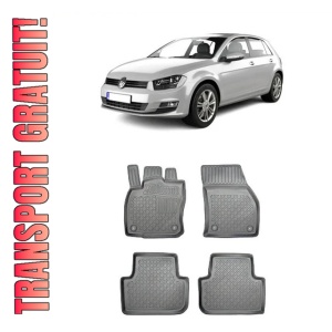 Volkswagen Golf 7 Sportsvan, Van, Din 05.2014 - 12.2020 , Set Covorase Auto Tip Tavita Premium 3D, din cauciuc