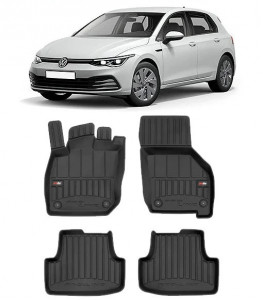 Volkswagen Golf 8, Combi, Din 03.2020 - Prezent , Set Covorase Auto Tip Tavita Premium 3D, din cauciuc accesorii pentru autoturismul tau - masina v172508