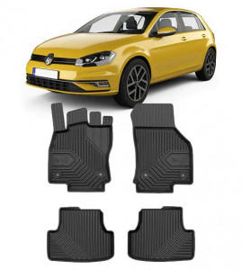 Volkswagen Golf VIII Din 2019 - Prezent, Hatchback , Set Covorase Auto Tip Tavita Premium 3D, din cauciuc accesorii pentru autoturismul tau - masina v165665