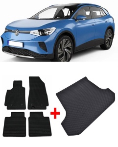 Volkswagen ID.5 Set Covorase + tavita portbagaj auto Volkswagen ID.5 fabricatie 2022 - prezent, caroserie suv, portbagaj inferior si superior - Img 2