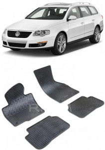 Volkswagen Passat B6, Combi, fabricat din 2005 - 09.2010, set covorase auto dedicate, din cauciuc 100% Premium accesorii pentru autoturismul tau - masina v159951
