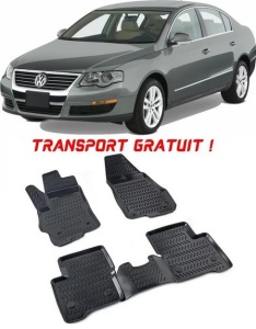 Volkswagen Passat B6 Sedan 2005-2010 Set 4 covorase auto din cauciuc tip tavita premium line 3D - Transport Gratuit! accesorii pentru autoturismul tau - masina v48083