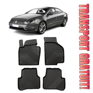 Volkswagen Passat CC Din 06.2008 - 11.2016, Coupe , Set Covorase Auto Tip Tavita Premium 3D, din cauciuc