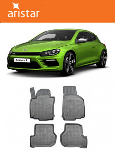 Volkswagen SciroCCo III Din 06.2008 - 2017, Coupe , Set Covorase Auto Tip Tavita Premium 3D, din cauciuc accesorii pentru autoturismul tau - masina v162147