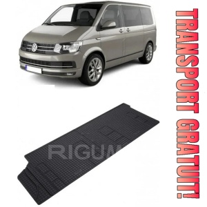 Volkswagen T6 MultIVan, Van, fabricat din 06.2015 - Prezent, Rand 2, set covorase auto dedicate, din cauciuc 100% Premium