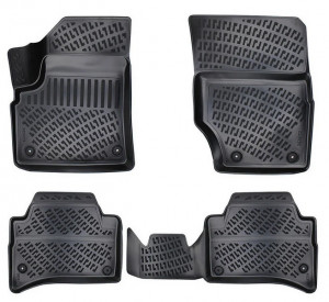 Volkswagen Touareg I 2002-2010 Set 4 covorase auto din cauciuc tip tavita premium line 3D accesorii pentru autoturismul tau - masina v242634