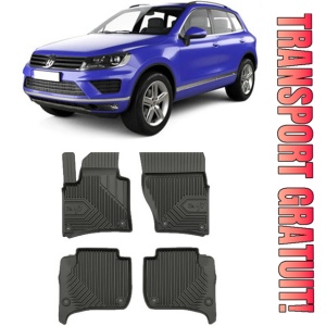 Volkswagen Touareg II R-Line Din 02.2010 - 03.2018, Suv , Set Covorase Auto Tip Tavita Premium 3D, din cauciuc