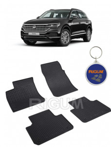 Volkswagen Touareg III, Suv, fabricat din 07.2018 - Prezent, set covorase auto dedicate, din cauciuc 100% Premium accesorii pentru autoturismul tau - masina v160448