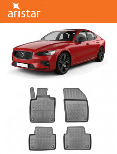 Volvo S60 III, Sedan, Din 10.2018 - Prezent , Set Covorase Auto Tip Tavita Premium 3D, din cauciuc accesorii pentru autoturismul tau - masina v170644