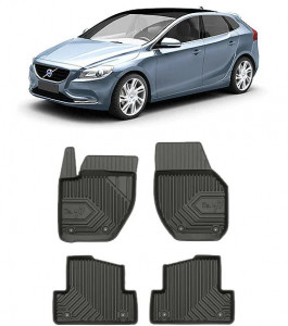 Volvo V40 II Din 07.2012 - Prezent, Combi , Set Covorase Auto Tip Tavita Premium 3D, din cauciuc accesorii pentru autoturismul tau - masina v167144