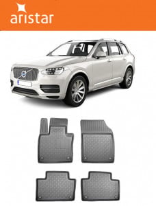 Volvo Xc90 II, Suv, Din 05.2015 - Prezent , Set Covorase Auto Tip Tavita Premium 3D, din cauciuc accesorii pentru autoturismul tau - masina v170461