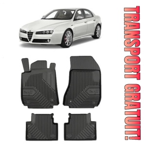 Alfa Romeo 159 Din 09.2005 - 2011, Sedan , Set Covorase Auto Tip Tavita Premium 3D, din cauciuc