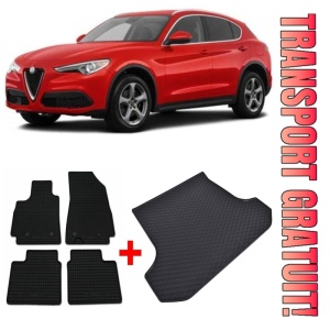 Alfa Romeo Stelvio Set Covorase + tavita portbagaj auto Alfa Romeo Stelvio Facelift fabricatie 2020 - prezent, caroserie suv