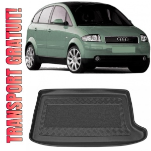 Audi A2 8Z Hatchback din 1999 - 2005, Tavita Pentru Portbagaj Lux Premium Dedicata, Portbagaj Superior Cu Roata Rezerva *1 - Img 1
