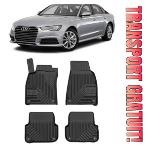 Audi A6 C6 Din 03.2006 - 2011, Combi , Set Covorase Auto Tip Tavita Premium 3D, din cauciuc