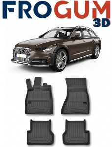Audi A6 C7, Combi, Din 09.2011 - 08.2018 , Set Covorase Auto Tip Tavita Premium 3D, din cauciuc accesorii pentru autoturismul tau - masina v173887