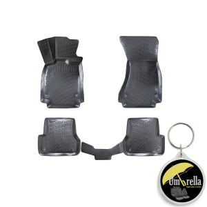 Audi A7 I (Type 4G8) 2010-2017 Set 4 covorase auto din cauciuc tip tavita premium line 3D accesorii pentru autoturismul tau - masina v241844