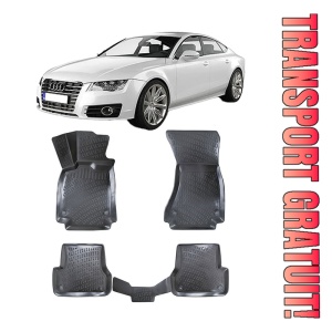 Audi A7 I (Type 4G8) 2010-2017 Set 4 covorase auto din cauciuc tip tavita premium line 3D