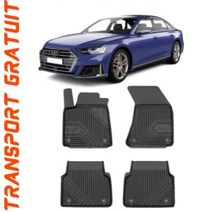 Audi A8 D4 Din 01.2010 - 09.2013, Sedan , Set Covorase Auto Tip Tavita Premium 3D, din cauciuc accesorii pentru autoturismul tau - masina v165687