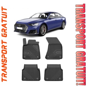 Audi A8 D4 Din 01.2010 - 09.2013, Sedan , Set Covorase Auto Tip Tavita Premium 3D, din cauciuc