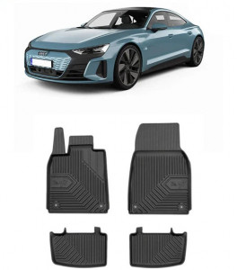 Audi E-Tron Gt Quattro (Fw) Electric Din 03.2021 - Prezent, Sedan , Set Covorase Auto Tip Tavita Premium 3D, din cauciuc accesorii pentru autoturismul tau - masina v163963