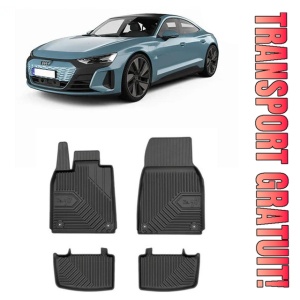 Audi E-Tron Gt Quattro (Fw) Electric Din 03.2021 - Prezent, Sedan , Set Covorase Auto Tip Tavita Premium 3D, din cauciuc