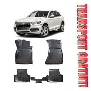 Audi Q5 (8A) II 2017-2025 Set 4 covorase auto din cauciuc tip tavita premium line 3D