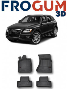 Audi Q5 8R, Suv, Din 11.2008 - 12.2016 , Set Covorase Auto Tip Tavita Premium 3D, din cauciuc accesorii pentru autoturismul tau - masina v175358