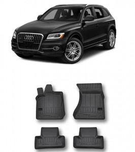 Audi Q5 8R, Suv, Din 11.2008 - 12.2016 , Set Covorase Auto Tip Tavita Premium 3D, din cauciuc accesorii pentru autoturismul tau - masina v175359