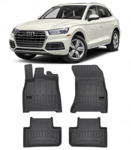 Audi Q5 Fy, Suv, Din 01.2017 - Prezent , Set Covorase Auto Tip Tavita Premium 3D, din cauciuc accesorii pentru autoturismul tau - masina v173665