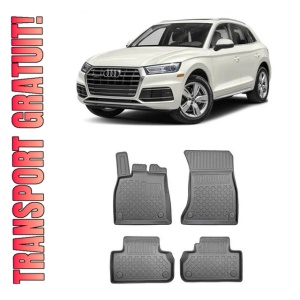 Audi Q5 Fy, Suv, Din 01.2017 - Prezent , Set Covorase Auto Tip Tavita Premium 3D, din cauciuc
