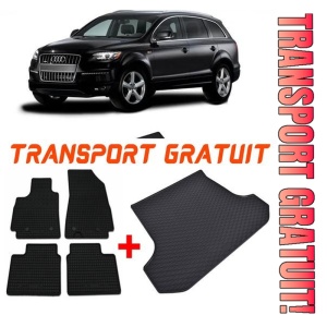 Audi Q7 4L din 03.2006 - 05.2015 Suv Cu Sine *1, Set Covorase + tavita portbagaj auto