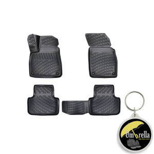 Audi Q7 II (Typ 4M) 2015- Set 4 covorase auto din cauciuc tip tavita premium line 3D accesorii pentru autoturismul tau - masina v242972