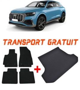 Audi Q8 4M din 07.2018 - Prezent Suv Fara Sine In Portbagaj *2, Set Covorase + tavita portbagaj auto accesorii pentru autoturismul tau - masina v688