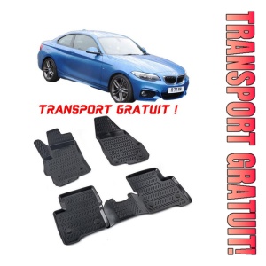 Bmw 2 Coupe F22 2014-2021 Set 4 covorase auto din cauciuc tip tavita premium line 3D - Transport Gratuit!