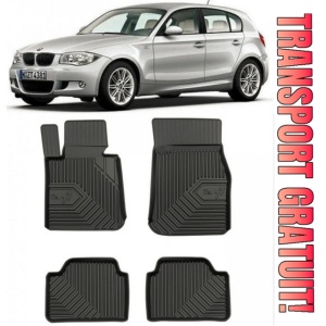 Bmw Seria 1 E81 Din 09.2004 - 2013, Hatchback , Set Covorase Auto Tip Tavita Premium 3D, din cauciuc