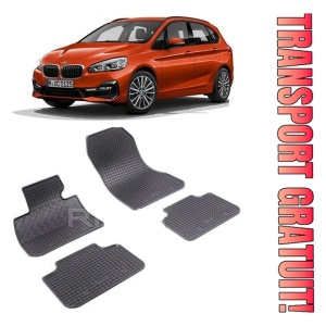 Bmw Seria 2 F45, Van, fabricat din 09.2014 - Prezent, set covorase auto dedicate, din cauciuc 100% Premium