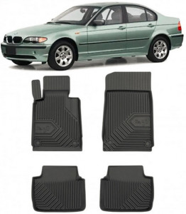Bmw Seria 3 E46 Din 1998 - 02.2005, Sedan, Nu Corespunde Pentru XdrIVe , Set Covorase Auto Tip Tavita Premium 3D, din cauciuc accesorii pentru autoturismul tau - masina v166840